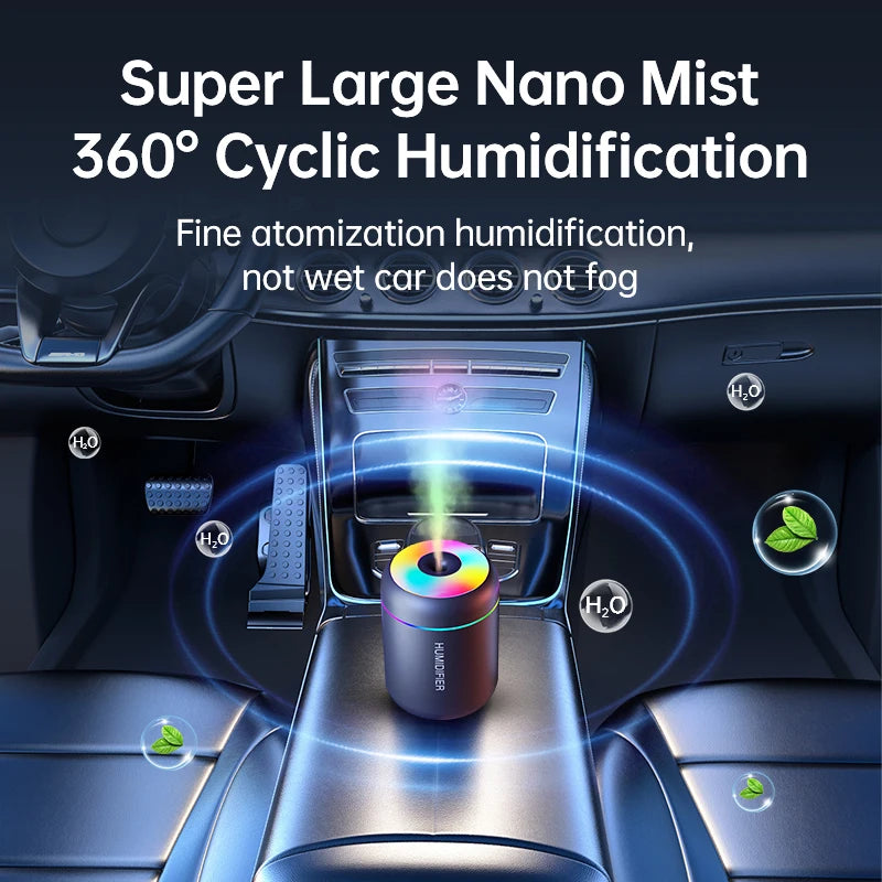 Mini humidificateur d'air 180 ml, diffuseur d'arômes électrique USB, purificateur d'huiles essentielles, brumisateur d'aromathérapie, lumières pour voiture, maison, chambre à coucher