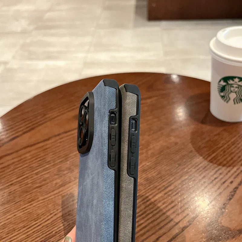 Coque en cuir mat et silicone tendance pour iPhone 11, 11 pro, 11 pro max