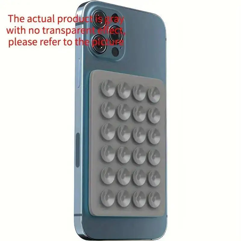1d Support de téléphone en silicone à 24 ventouses, support mural multifonctionnel, antidérapant, simple face, adhésif, fixation arrière