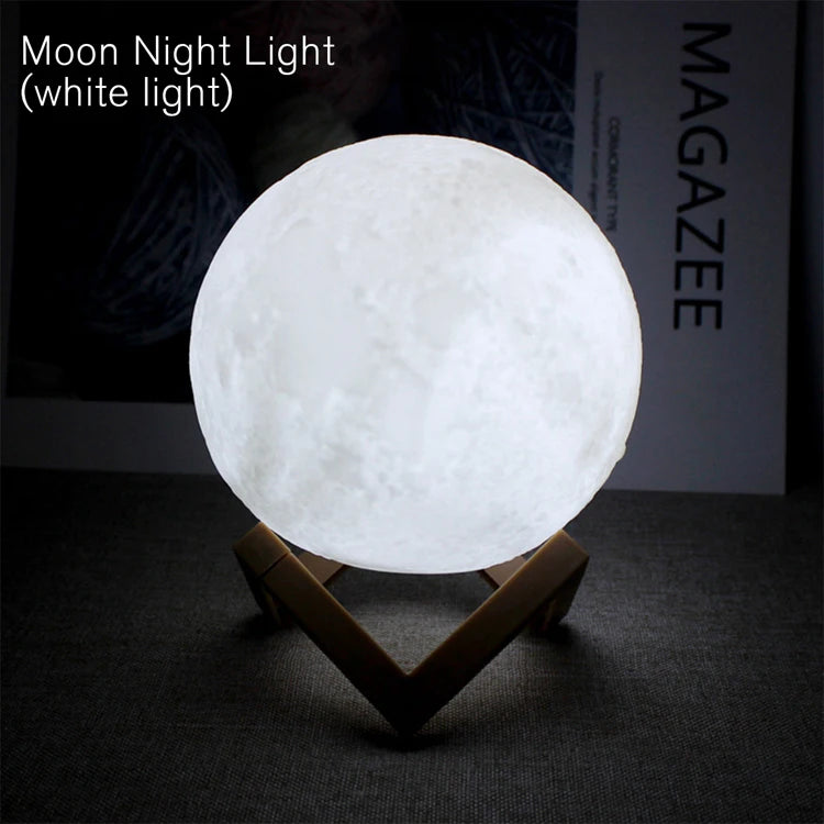 1T Lampe de lecture LED Moon Light Galaxy Light, veilleuse lunaire, cadeau d'anniversaire pour fille, garçon, enfant, décoration de chambre, éclairage intérieur