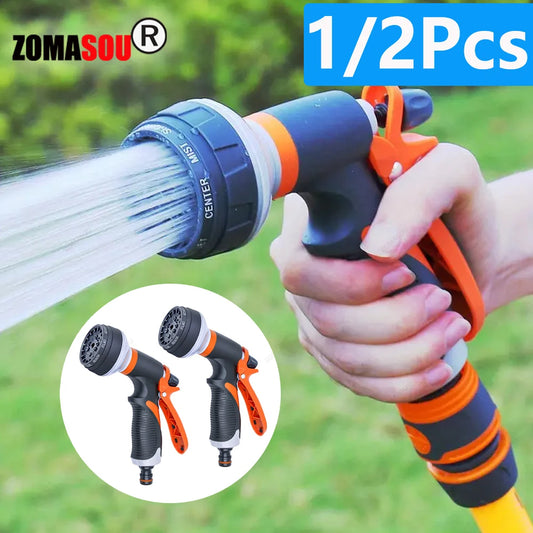Garden Hose Water Spray Gun 8 Mode Car Wash High Pressure Sprayer Watering Nozzle for Lawn Plant Yard Water Jet Sprinkler