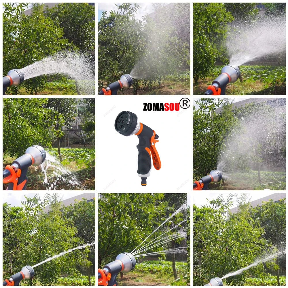 Garden Hose Water Spray Gun 8 Mode Car Wash High Pressure Sprayer Watering Nozzle for Lawn Plant Yard Water Jet Sprinkler