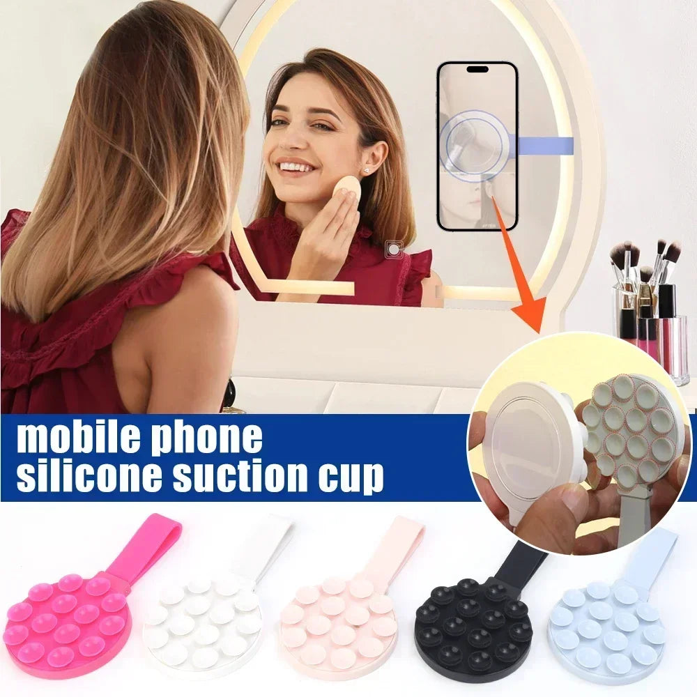 1c Support de téléphone magnétique multifonction avec ventouse en silicone, support portable pour iPhone 16-12 Magsafe
