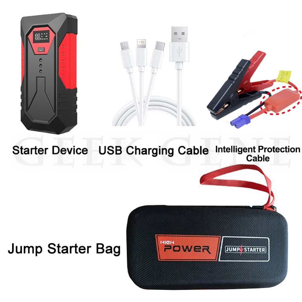 GKFLY 18000mAh Car Jump Starter Portable Power Bank Car Battery Booster 12V Car Starting Device for Petrol  6.0L Diesel 4.0L