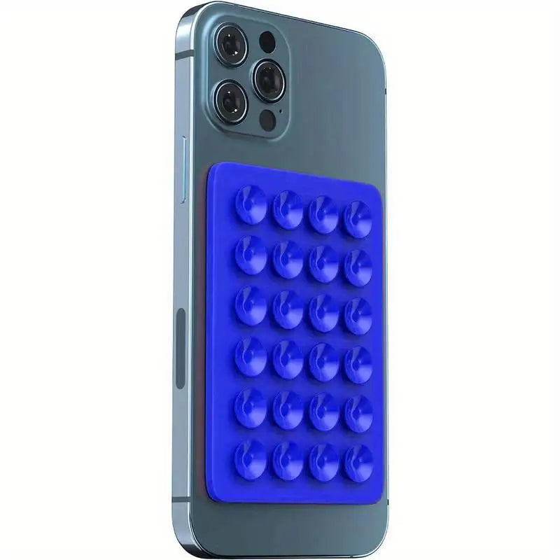 1d Support de téléphone en silicone à 24 ventouses, support mural multifonctionnel, antidérapant, simple face, adhésif, fixation arrière