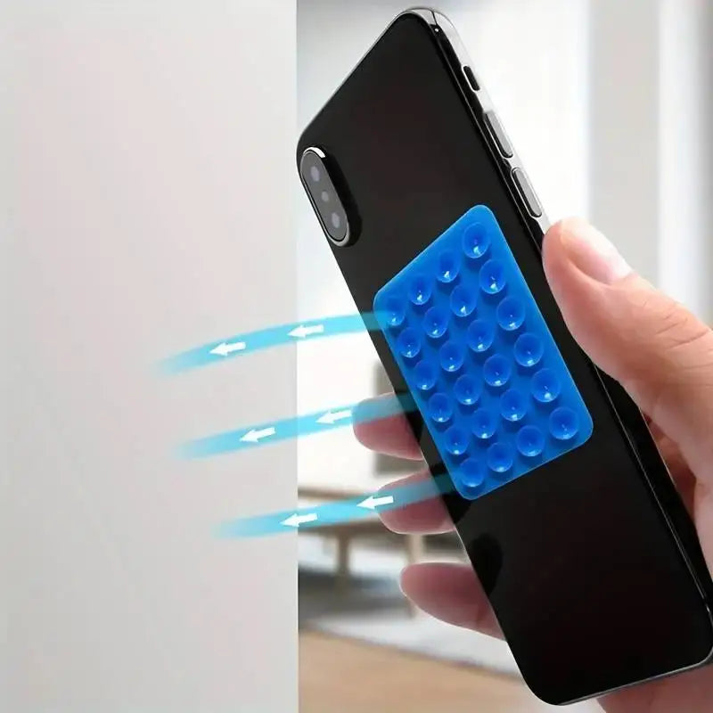 1d Support de téléphone en silicone à 24 ventouses, support mural multifonctionnel, antidérapant, simple face, adhésif, fixation arrière