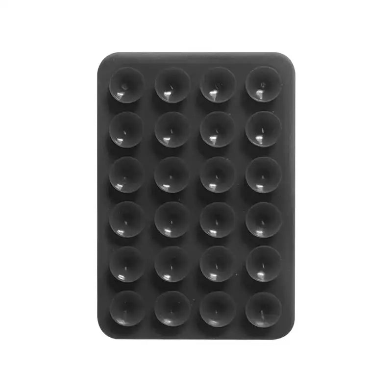1d Support de téléphone en silicone à 24 ventouses, support mural multifonctionnel, antidérapant, simple face, adhésif, fixation arrière